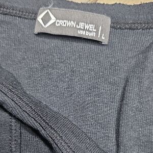 Crown Jewel Black Thermal Tank Top